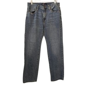 GAP Men's 34x34 Relaxed Straight Jeans in Classic Blue Casual Denim